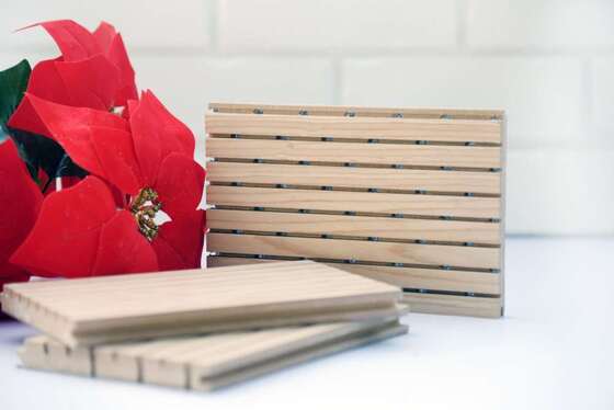 Groove Wood Acoustic Wall Panel Durable Acoustic Ceiling Panel For Villa