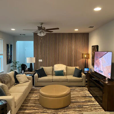 MDF Polyester Acoustic Slat Wood Panel Noise Reduction Ceiling Acoustic Panel