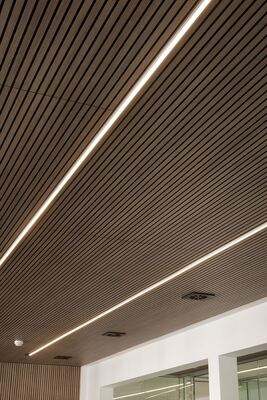Noise Reduction Polyester Acoustic Slat Wood Panel Simple Akupanel Wall Wood Slats Panels