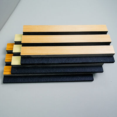 Custom Akupanel Acoustic Slat Wood Panel MDF Wood Veneer Slat Panels For Hall
