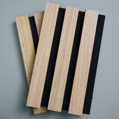 Customized MDF Acoustic Slat Wood Panel Acoustic Sound Panels For Walls