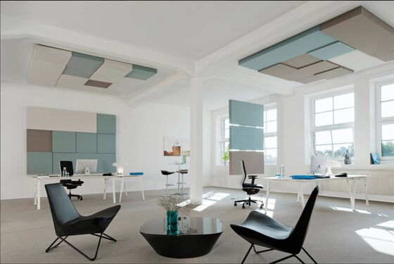 High Density Fabric Covered Sound Absorbing Panels Interior Bedroom Acoustic Panels