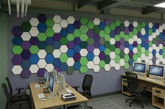 Customized PET Hexagon Acoustic Panel Durable Polyester Acoustic Panel