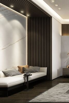 Black Acoustic Ceiling Panel Durable Acoustic Wood Panel for Hall