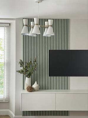  Akupane Acoustic Wood Slat Panel MDF Wood Veneer for Wall Decor