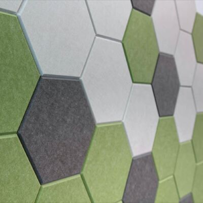 Hexagon Polyester Fiber Acoustic Panel PET Acoustic Felt Panel for Hall