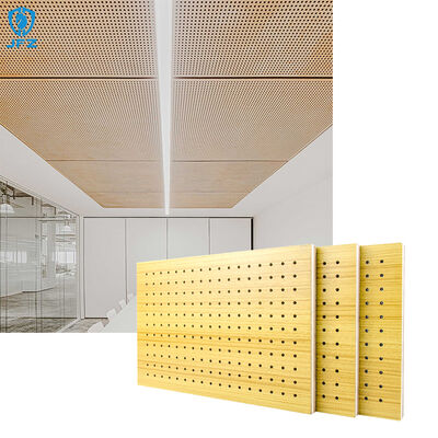 MDF Acoustic Wall Panel Eco-Friendly Perforated Acoustic Wood Panel for Home Decor