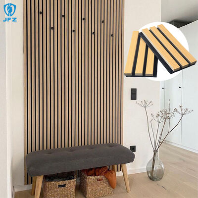 MDF Acoustic Slat Wall Panel Walnut Wood Acoustic Ceiling Panel for Wall Decor