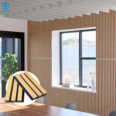 MDF Acoustic Slat Wall Panel Walnut Wood Acoustic Ceiling Panel for Wall Decor
