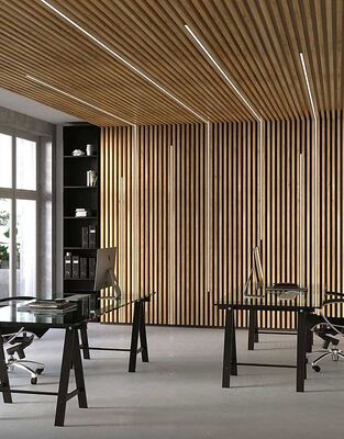 Acoustic Ceiling Panel MDF Wood Veneer Walnut Wood Acoustic Wall Panel for Room Decor