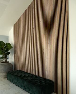 Grey Acoustic Wood Wall Panel Stylish Decor Acoustic Wall Panel for Home Decor