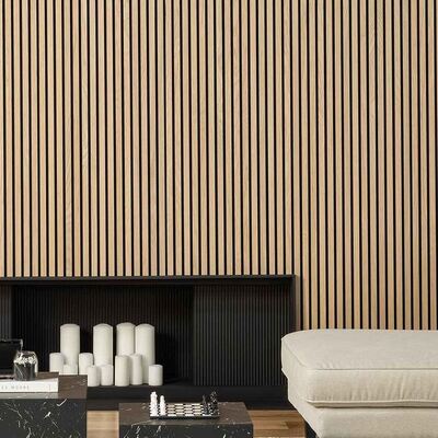 Eco-Friendly Wood Slat Acoustic Panel Decor Interior Acoustic Wood Panel for Room Decor