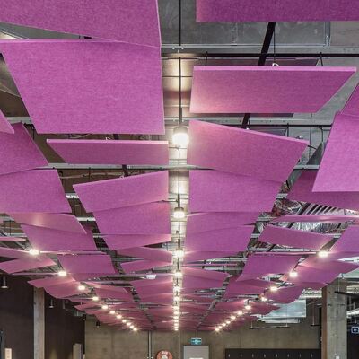 Decor Interior PET Polyester Fiber Acoustic Panel Customized Acoustic Ceiling Panel for Hall